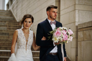 bukiet panny młodej, kwiaty na ślub, kwiaty na wesele, para młoda