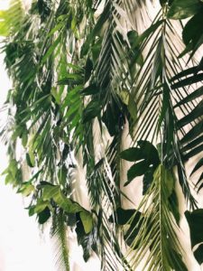 zielona ściana, kwiaty na wesele, kwiaty na ślub, tropikalne wesele