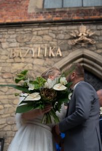 bukiet panny młodej, tropikalny bukiet, para młoda, kwiaty na wesele, kwiaty na ślub